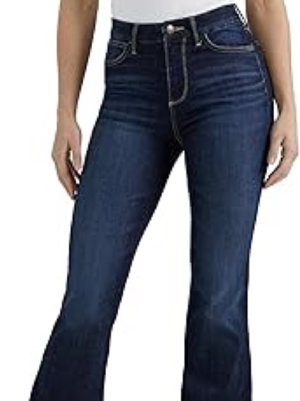 American Eagle Outfitters Dark Blue Flare Jeans - Picture 2 of 13